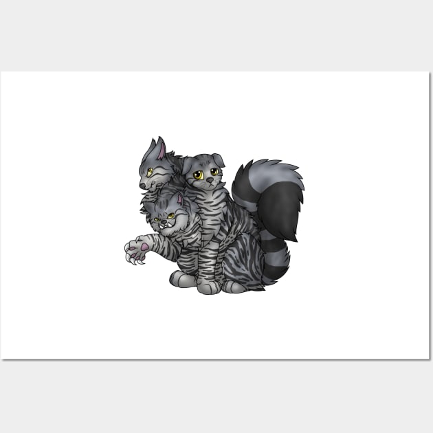 CerPURRus: Grey Tabby Wall Art by spyroid101